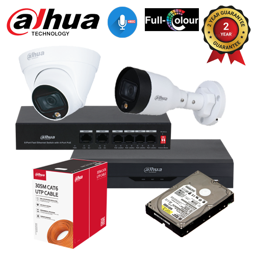 Paket IP Camera 2MP-2 Kamera Full-Color