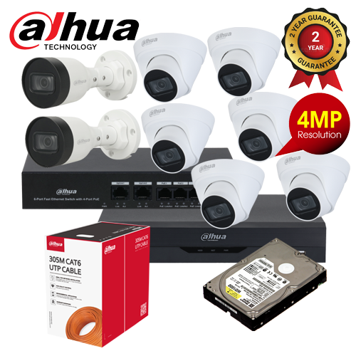 Paket IP Camera 4MP Audio-8 Kamera